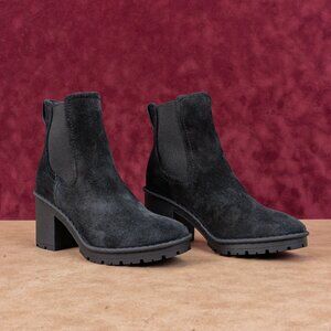 Vince Women Henderson Waterproof Chelsea Black Suede Boots sz 6US EUR 36